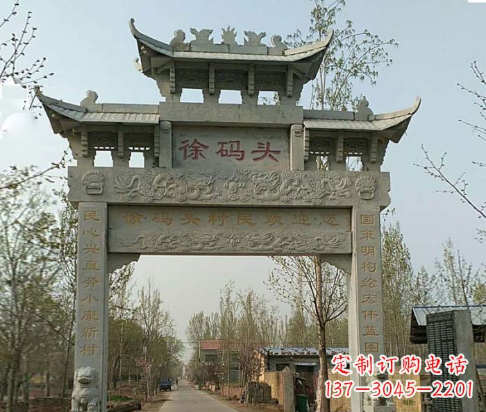重庆精美纯手工大理石牌坊雕塑