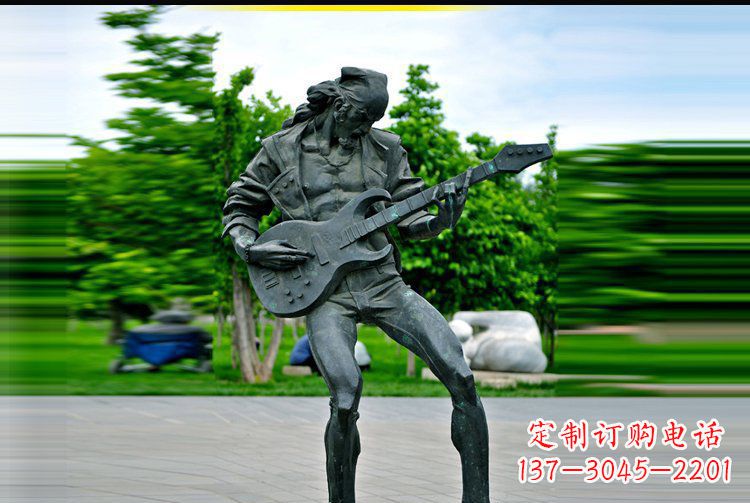 重庆铜雕吉他景观雕塑