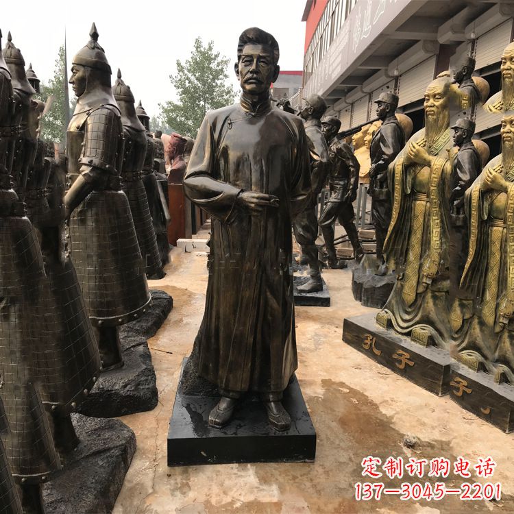 重庆经典人物鲁迅大师仿铜雕塑