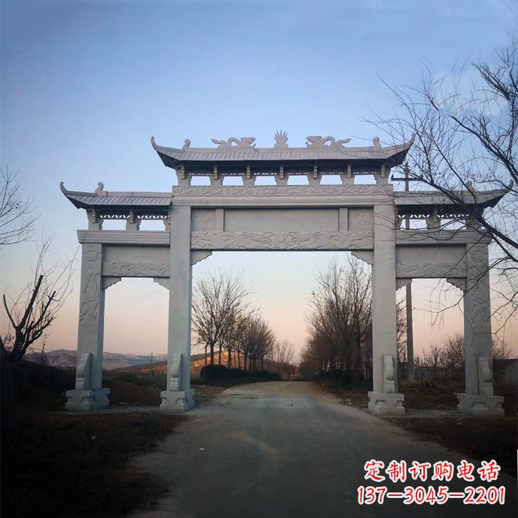 重庆品质卓越的道路三门石牌坊雕塑