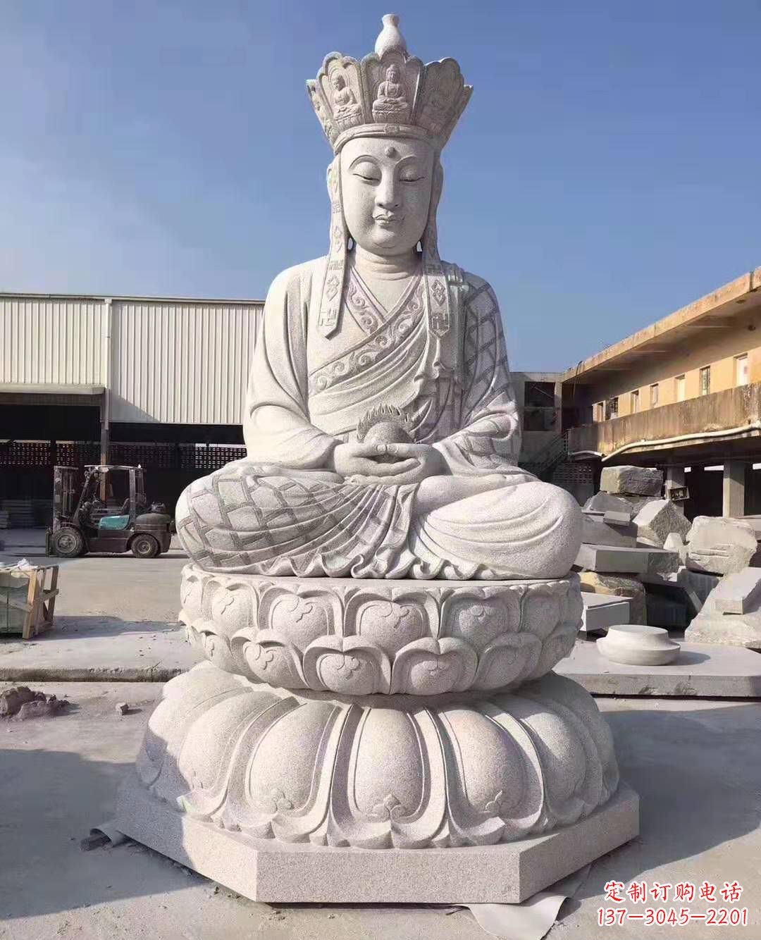 重庆精美雕塑——地藏王石雕佛像摆件