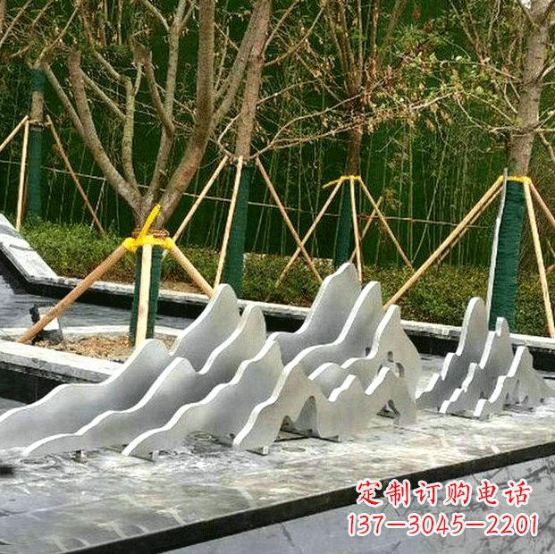 重庆高品质室外不锈钢假山雕塑