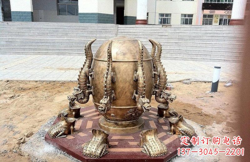 重庆精致细节 壮丽地动仪铜雕