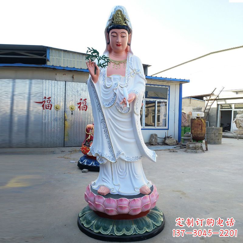 重庆滴水观音玻璃钢彩绘雕塑