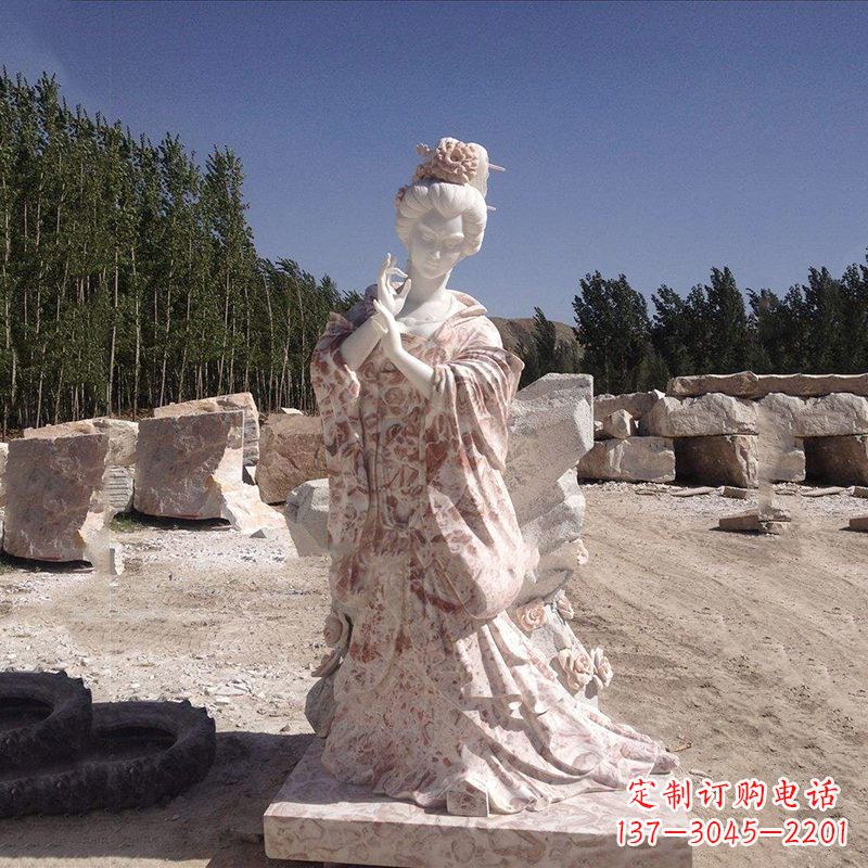 重庆传统艺术精美貂蝉石雕塑