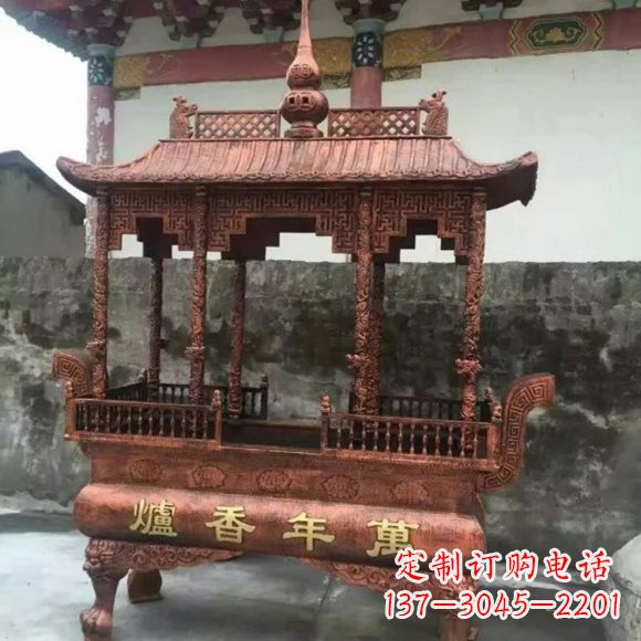 重庆雕刻蝙蝠铜香炉