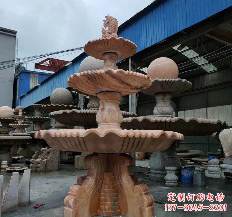 重庆高品质跌水钵石喷泉雕塑