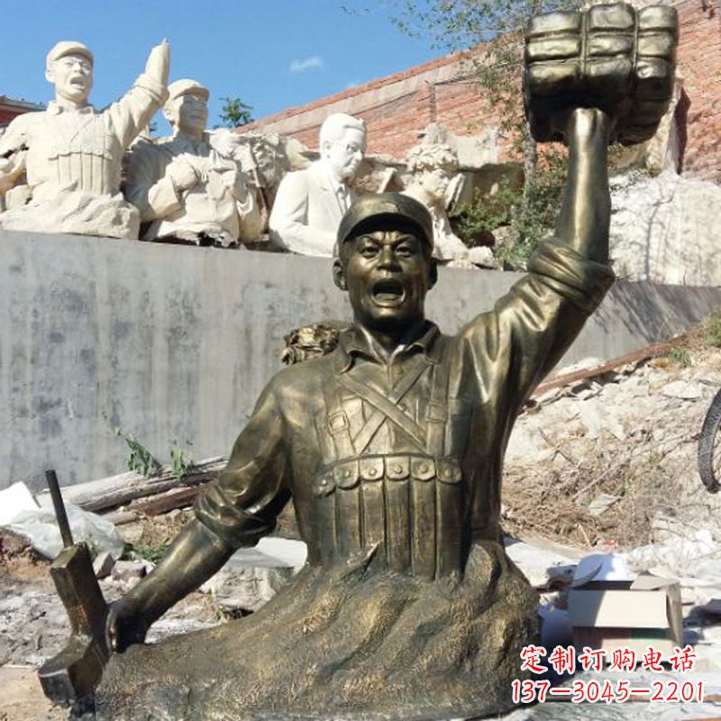 重庆董存瑞仿铜头像雕塑