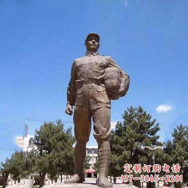 重庆董存瑞石雕像-景区园林英雄人物景观雕塑