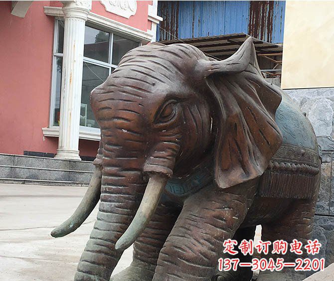 重庆动物大象公园铜雕摆件