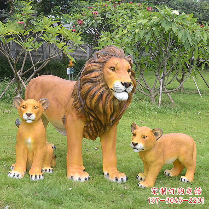 重庆古典风格仿真狮子雕塑摆件