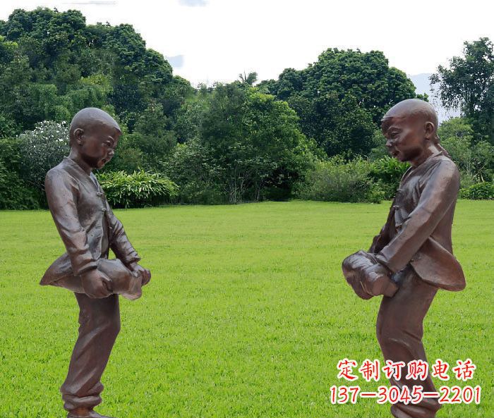 重庆中领雕塑精致的儿童铜雕雕塑