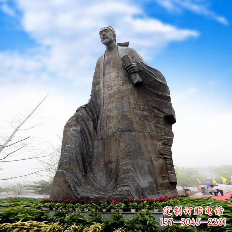 重庆中领雕塑-大型景区景点历史名人杜甫雕像