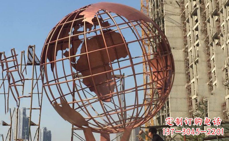 重庆锻铜不锈钢地球雕塑