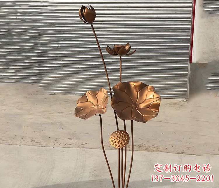 重庆锻铜不锈钢荷花雕塑