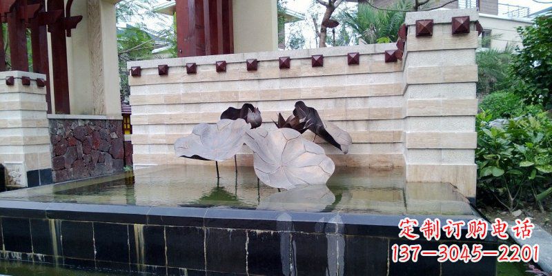 重庆锻铜荷叶雕塑