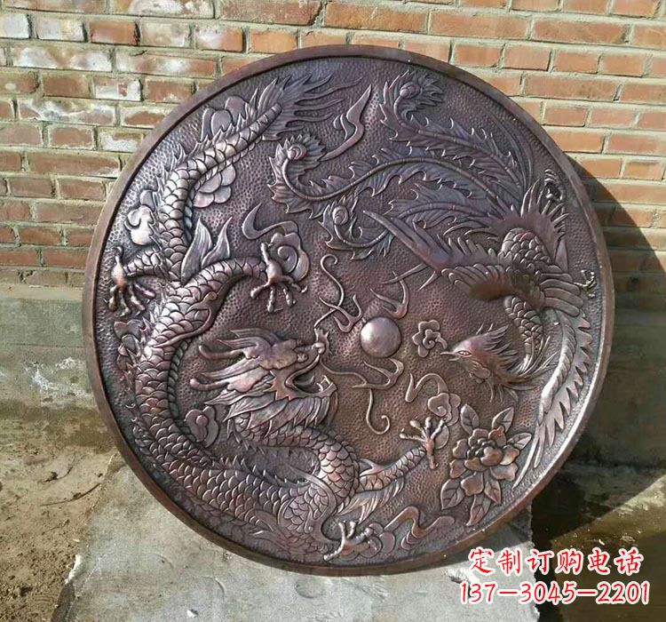 重庆传统工艺锻铜龙凤雕塑