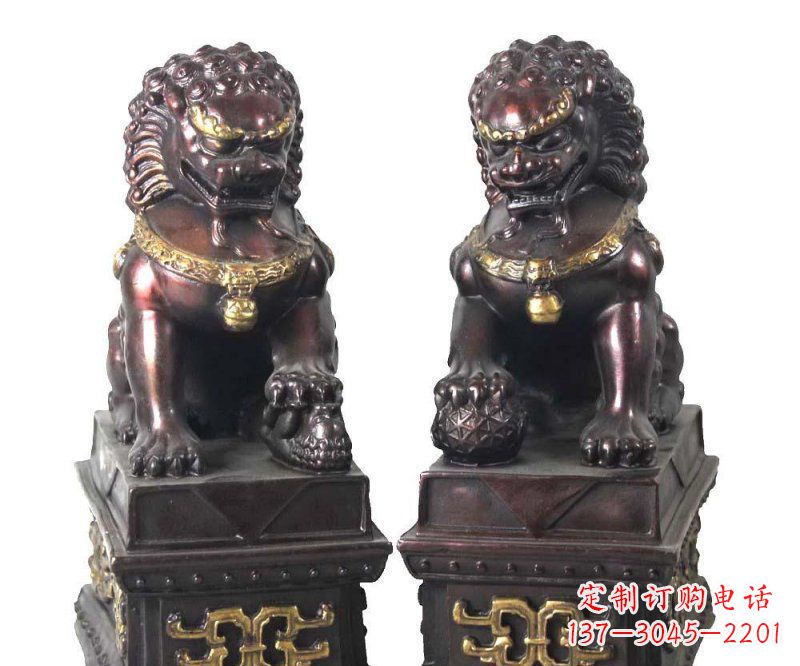 重庆传统工艺铜雕狮子雕塑