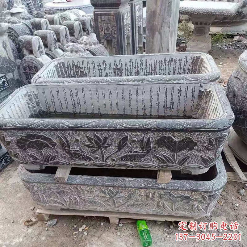 重庆方形石槽养鱼石缸