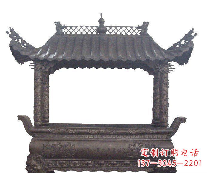 重庆古典庙宇香炉铜雕