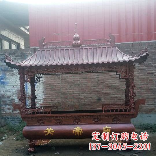 重庆方形香炉铜雕