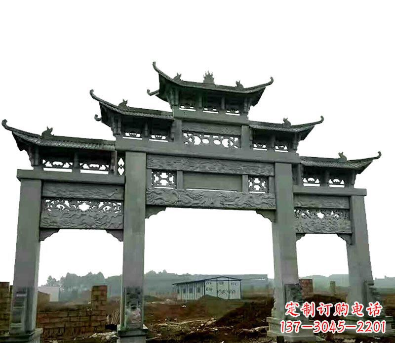 重庆中领雕塑精美牌坊石雕,高品质时尚艺术