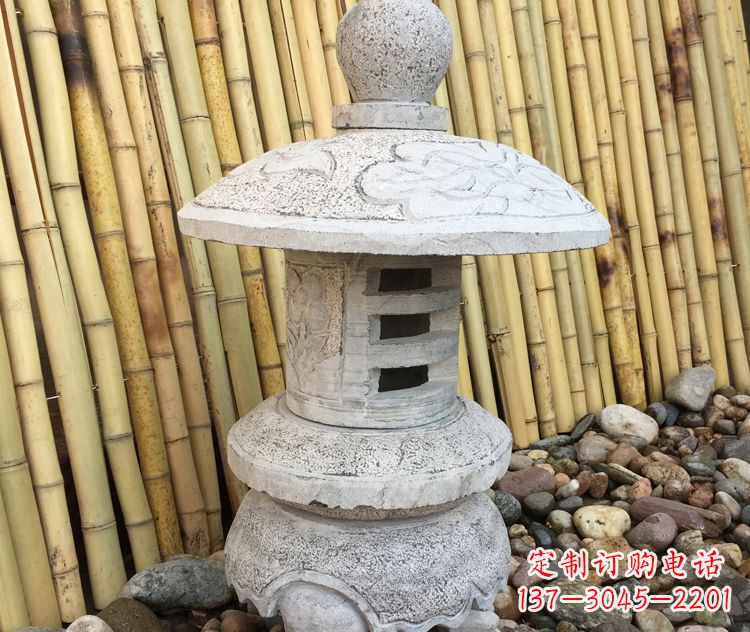重庆仿古公园照明灯笼石雕