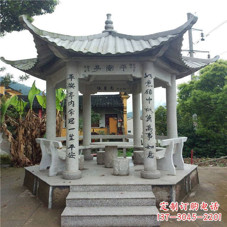重庆精美大理石凉亭雕塑