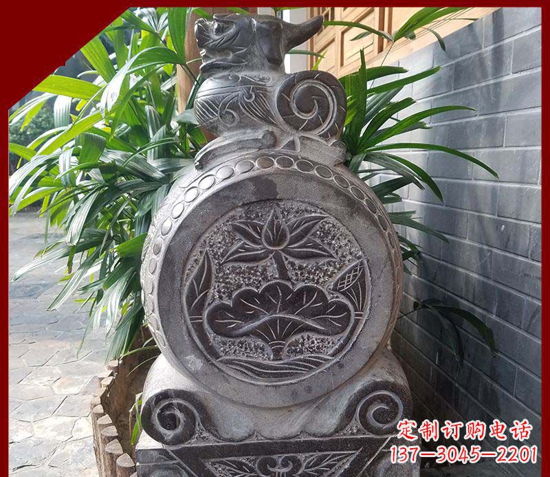 重庆精致仿古门墩雕塑