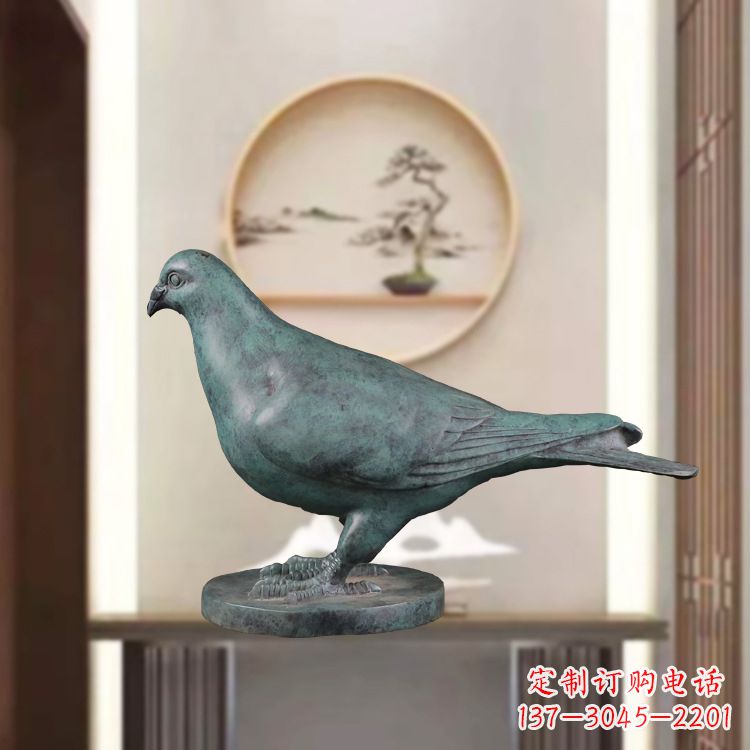重庆仿古青铜鸽子动物雕塑摆件