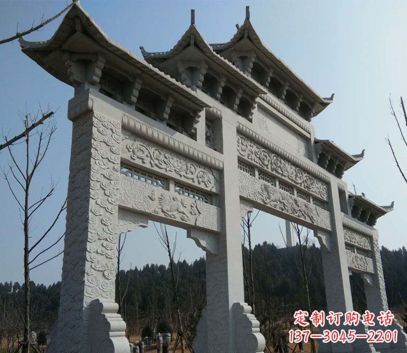 重庆仿古牌坊石雕定制