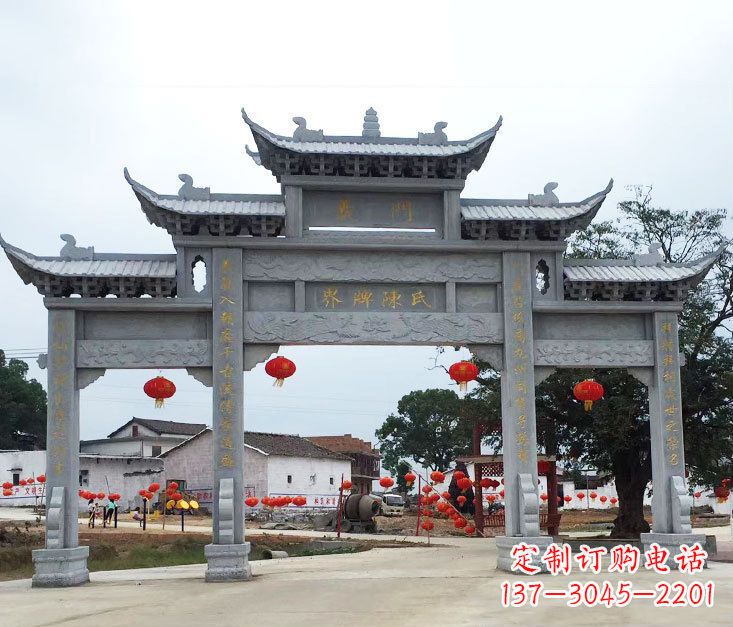 重庆精美仿古牌坊石雕
