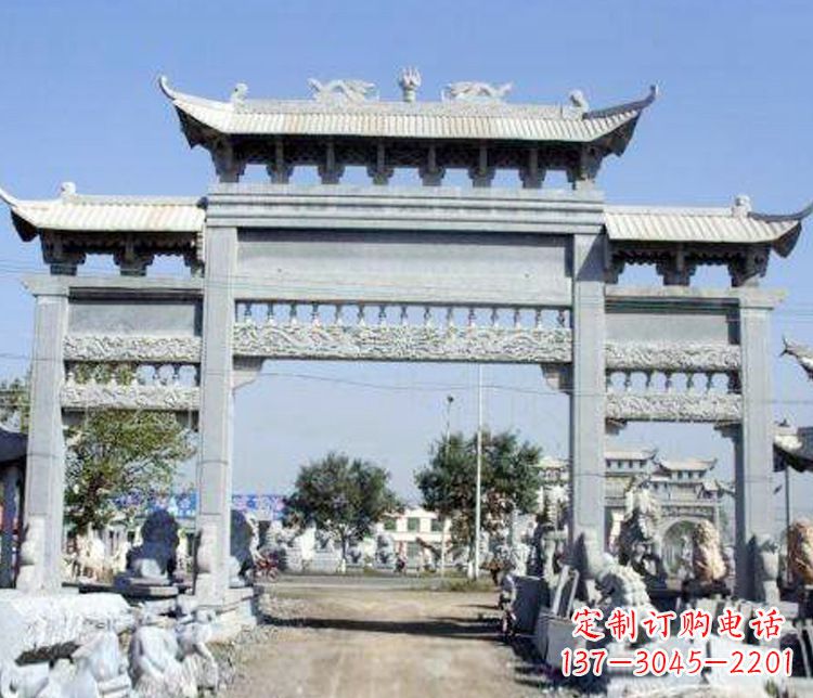 重庆仿古牌坊石雕精美定制