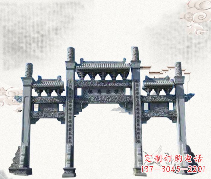 重庆精美仿古牌坊雕塑