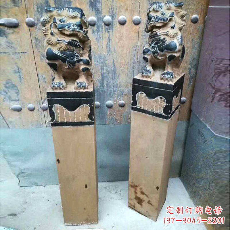 重庆仿古狮子拴马桩
