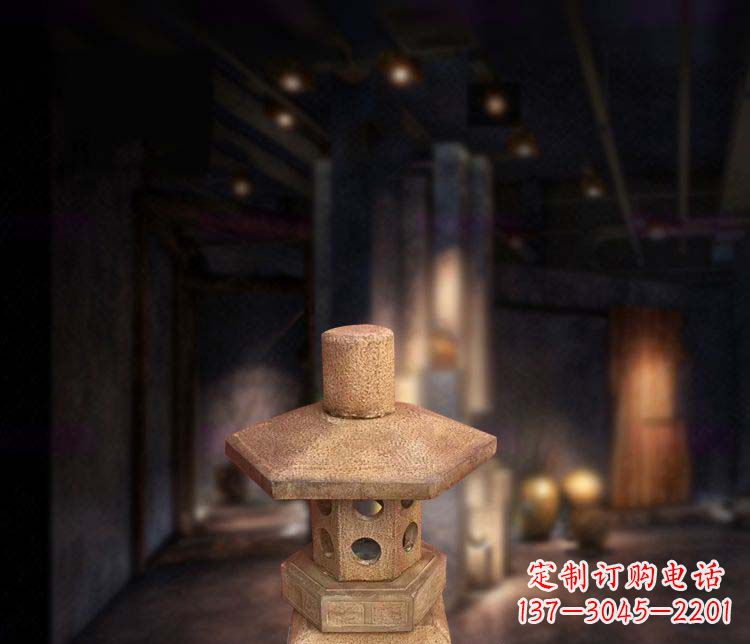 重庆精美仿古石灯雕塑