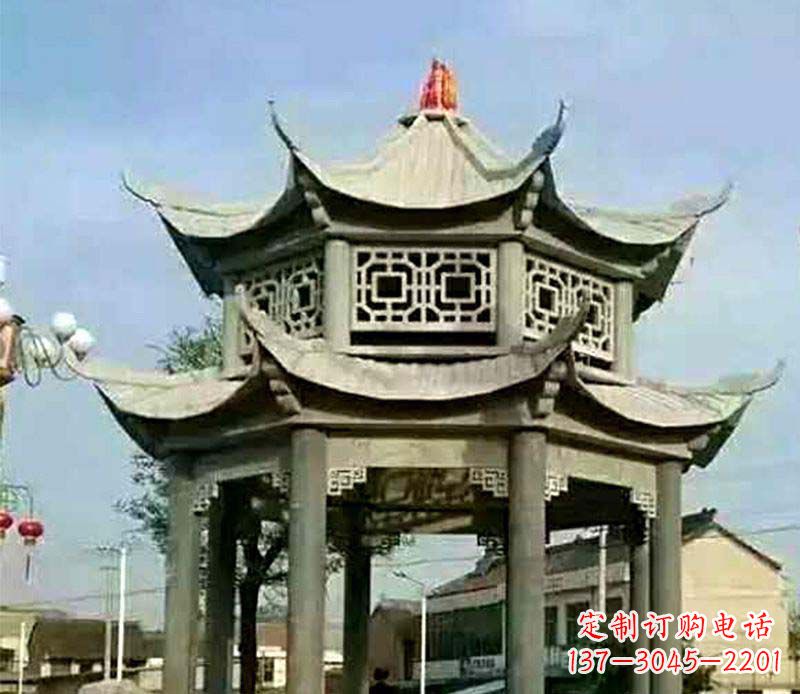 重庆精美仿古石凉亭雕塑