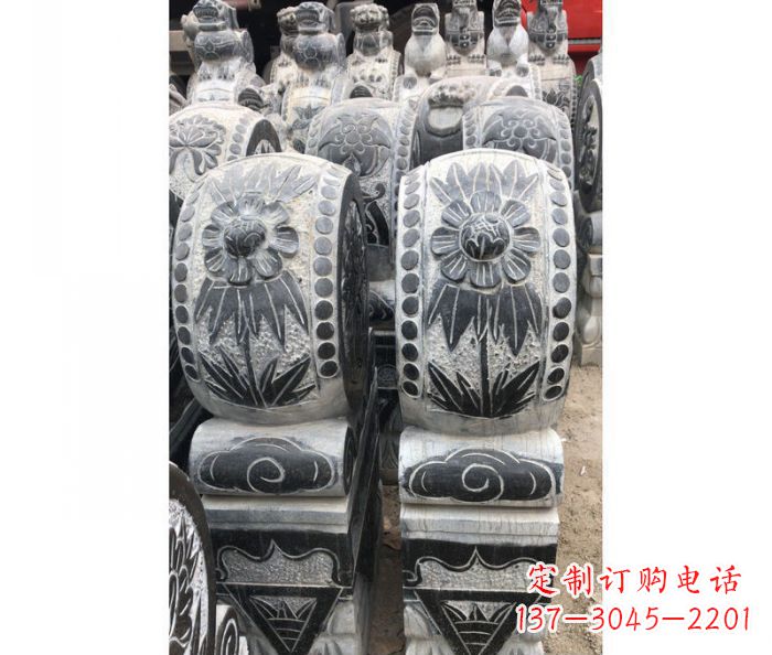 重庆仿古石门墩镇宅抱鼓石雕塑