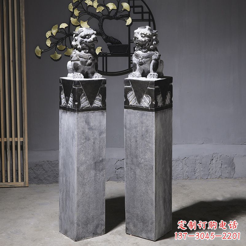 重庆仿古石狮子雕塑