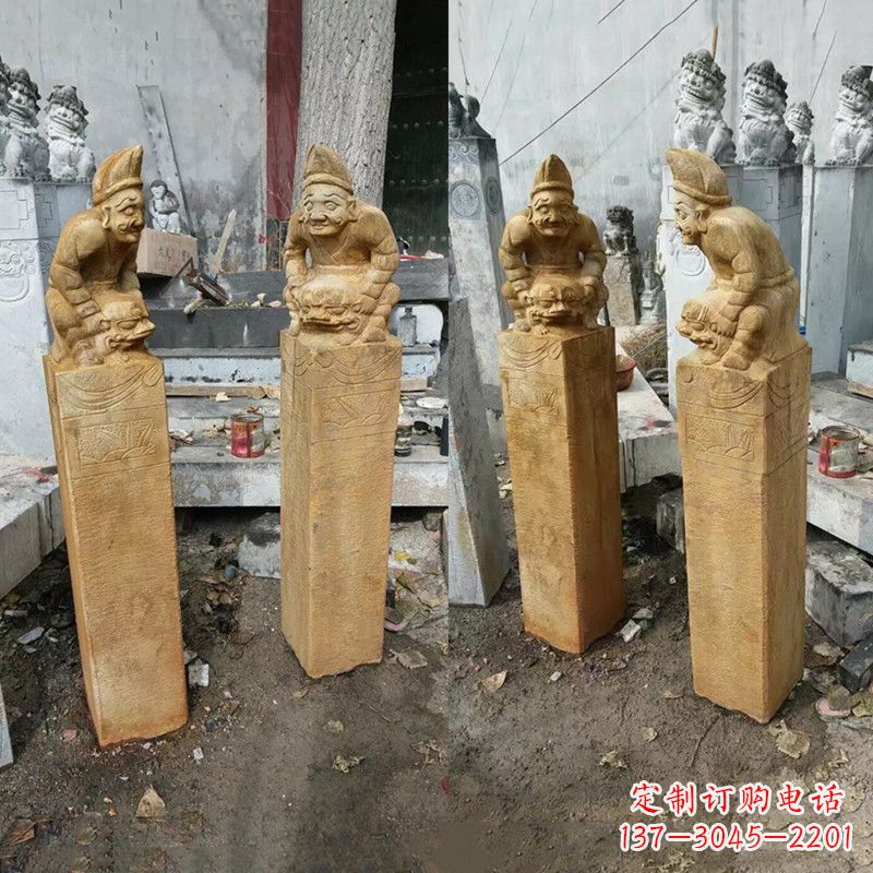 重庆经典仿古拴马桩雕塑