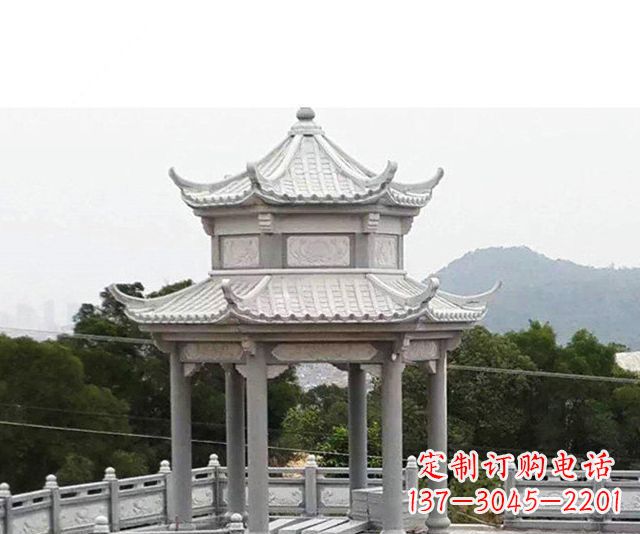 重庆仿古双层石雕凉亭