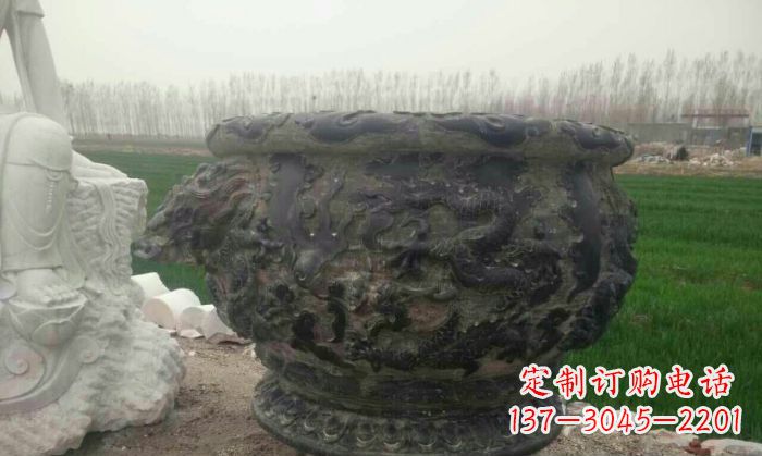 重庆仿古圆形水缸石雕