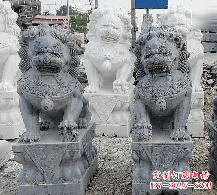 重庆仿古青石狮子塑像