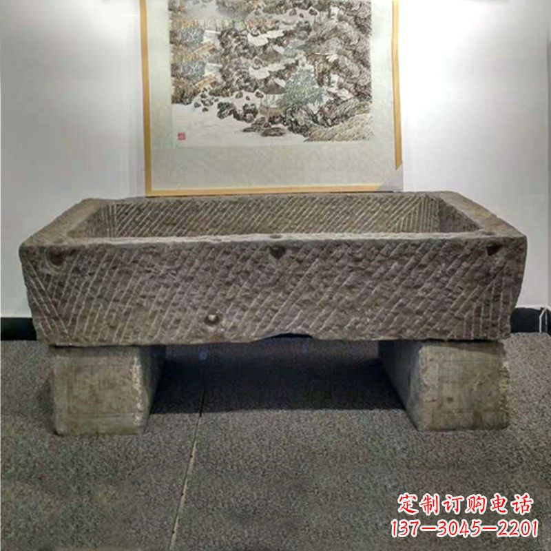 重庆仿古做旧石雕石槽