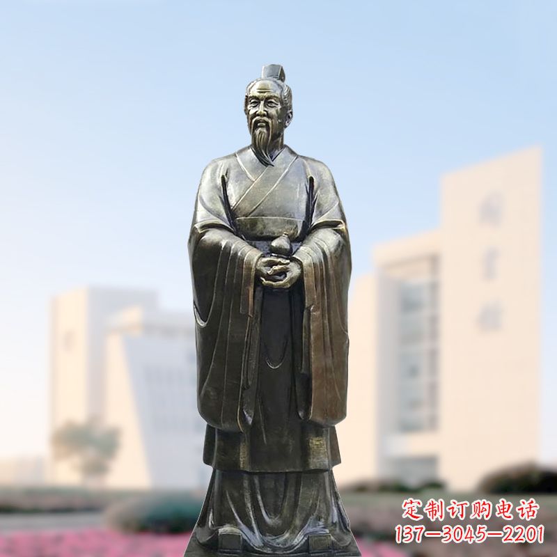 重庆仿铜玻璃钢扁鹊雕塑