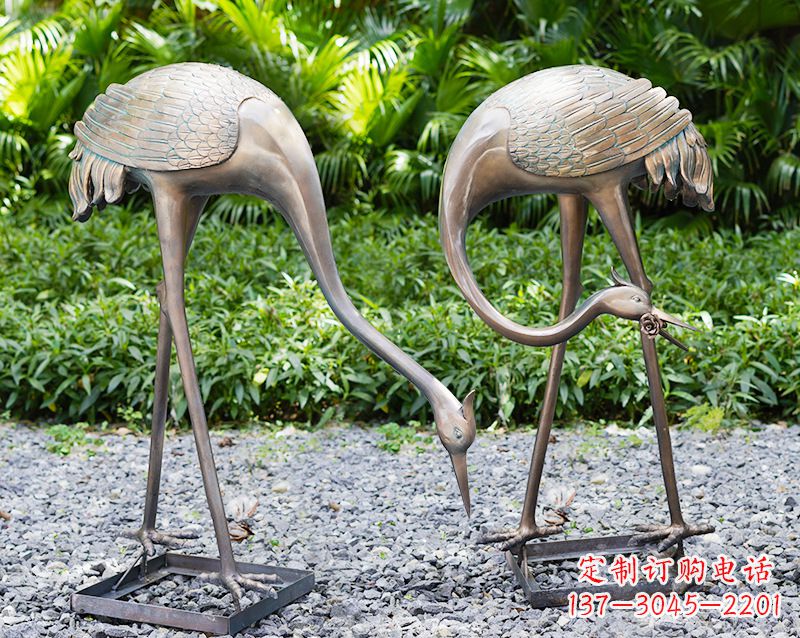 重庆仿铜雕塑仙鹤