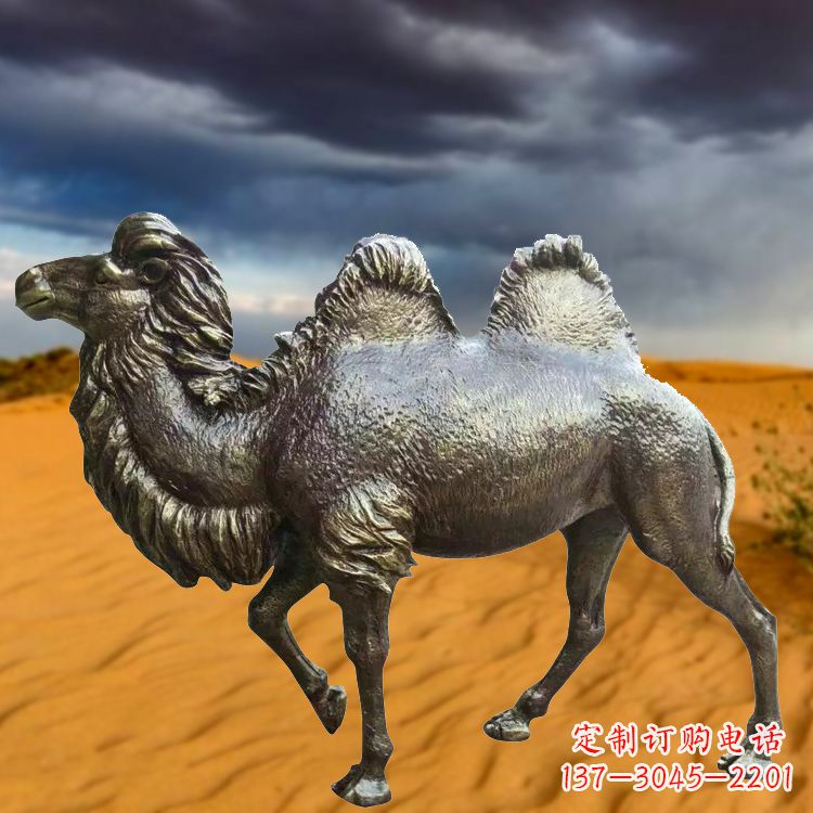 重庆仿铜玻璃钢骆驼雕塑