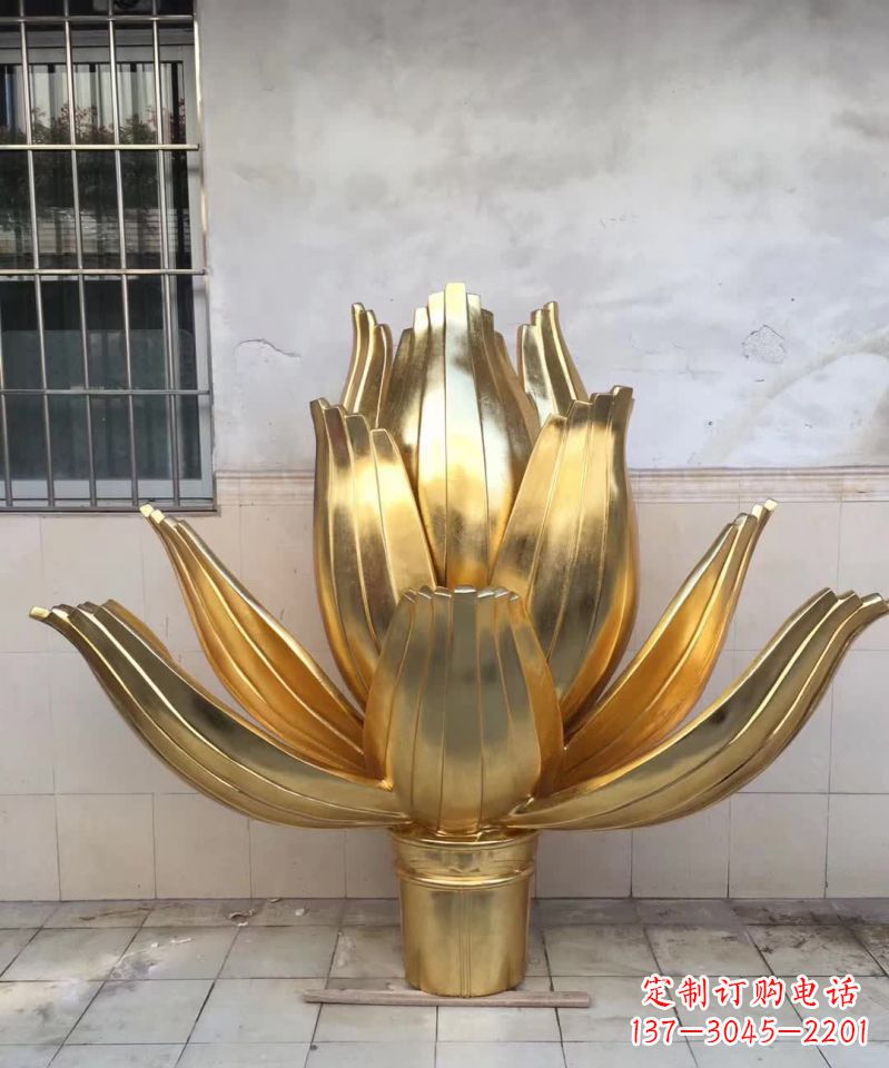 重庆精美不锈钢荷花雕塑