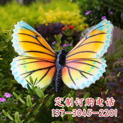 重庆仿真蝴蝶_黄蓝色80x68x35