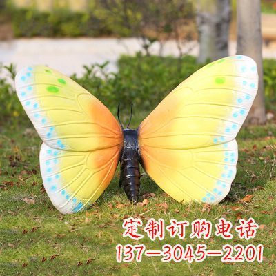 重庆仿真蝴蝶_黄白色35x65x42